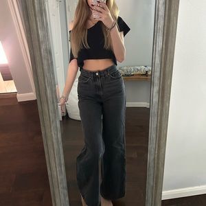 BDG urban outfitters black high wide high rise jeans